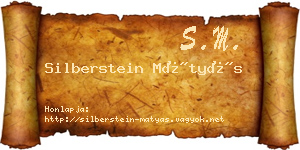 Silberstein Mátyás névjegykártya